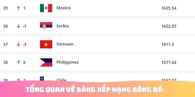 Tổng quan về bảng xếp hạng bóng đá
