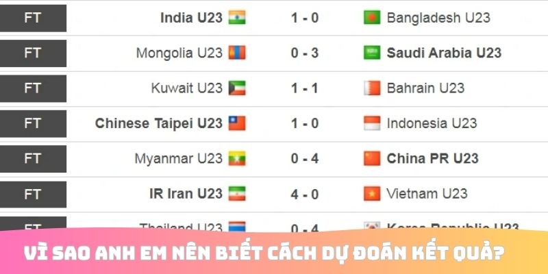 Vì sao anh em nên biết cách dự đoán kết quả?